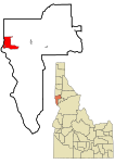 Nez Perce County Idaho Incorporated and Unincorporated areas Lewiston Highlighted